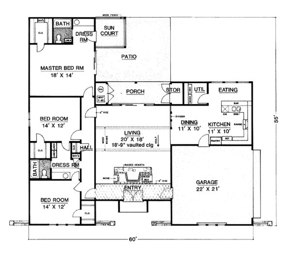 Dream House Plan - Contemporary Floor Plan - Main Floor Plan #45-501