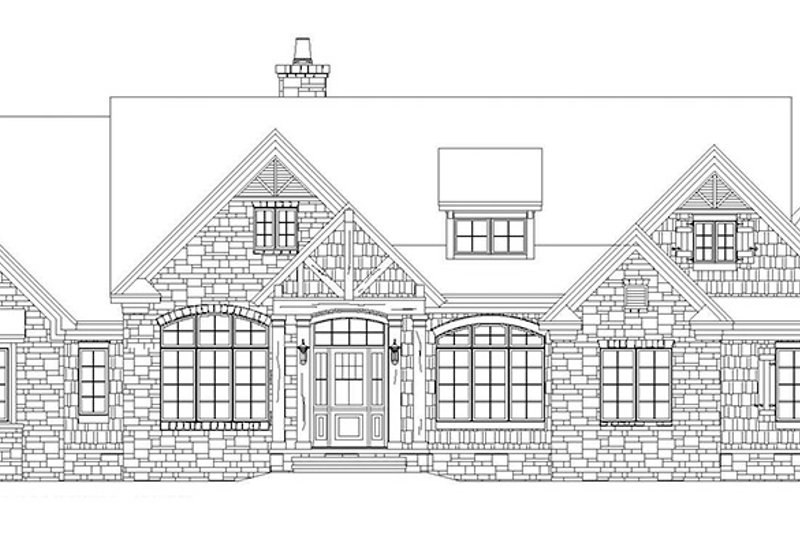 Architectural House Design - Exterior - Front Elevation 6 for Craftsman House Plan #929-931 - 3 bed, 3.5 bath