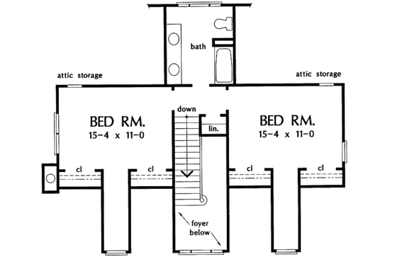 Floor Plan - Upper Floor for Country House Plan #929-194 - 3 bed, 2.5 bath