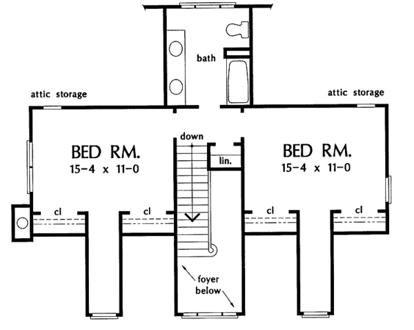 Architectural House Design - Country Floor Plan - Upper Floor Plan #929-194
