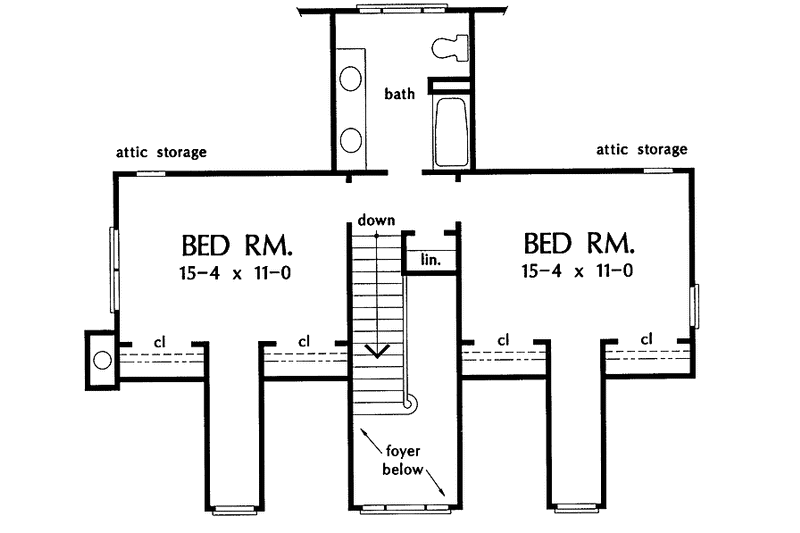 Home Plan - Floor Plan - Upper Floor for Country House Plan #929-194 - 3 bed, 2.5 bath