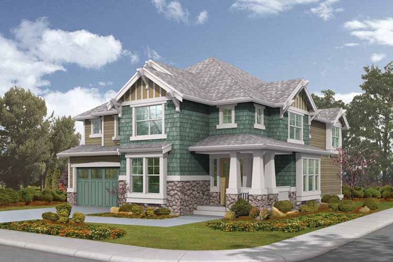 Dream House Plan - Craftsman Exterior - Front Elevation Plan #132-448