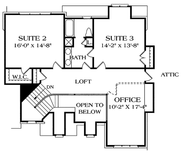 House Plan Design - Country Floor Plan - Upper Floor Plan #453-229
