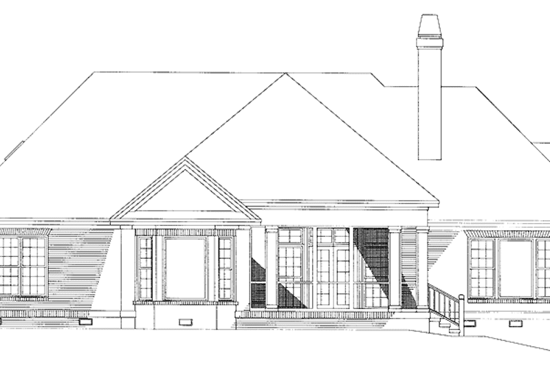 Home Plan - Exterior - Rear Elevation 1 for Ranch House Plan #929-301 - 4 bed, 2.5 bath