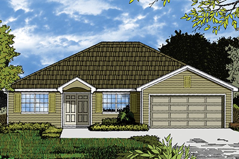 Dream House Plan - Mediterranean Exterior - Front Elevation Plan #417-821