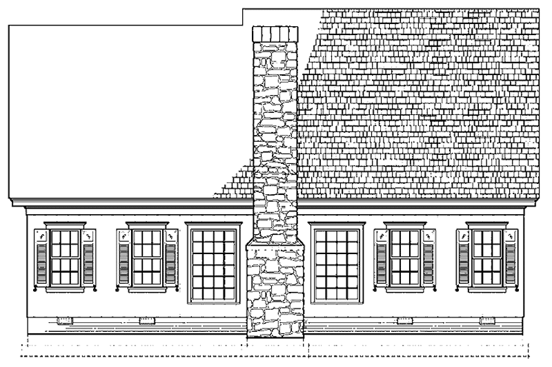 Dream House Plan - Exterior - Rear Elevation for Country House Plan #137-335 - 3 bed, 3.5 bath