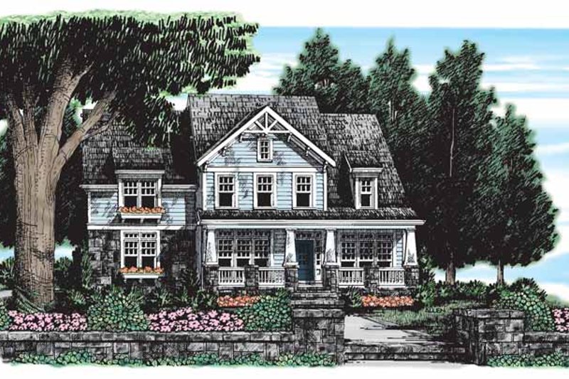 House Blueprint - Craftsman Exterior - Front Elevation Plan #927-165