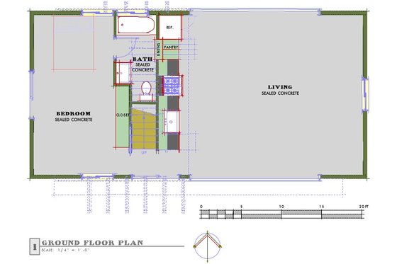 Farmhouse modern designed house plan, main level floor plan