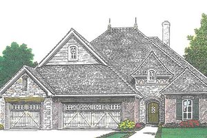 House Design - Exterior - Front Elevation for Country House Plan #310-1270 - 4 bed, 3 bath