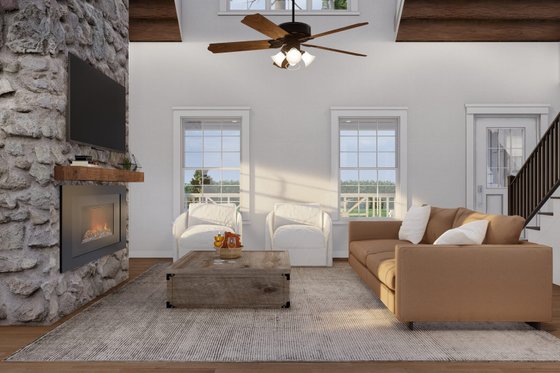 Interior - Family Room 1 for Country House Plan #923-406 - 3 bed, 2.5 bath