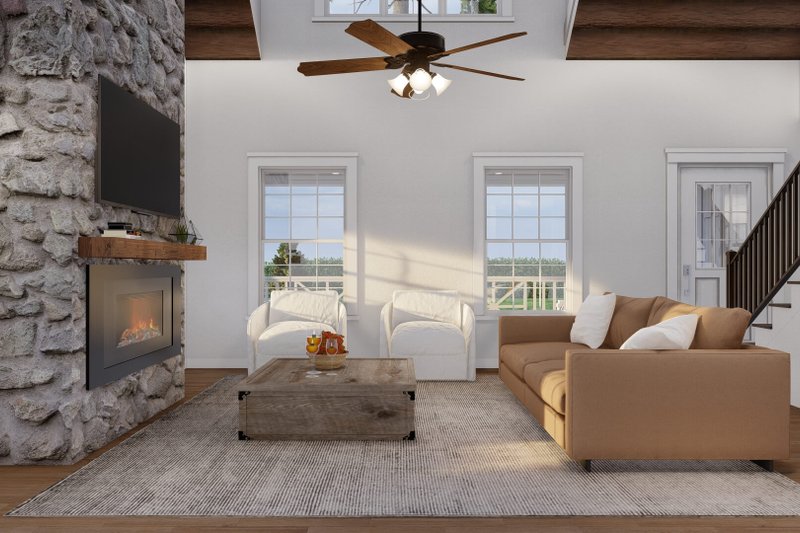 House Design - Interior - Family Room 1 for Country House Plan #923-406 - 3 bed, 2.5 bath