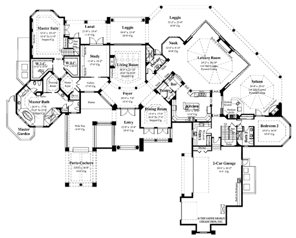 Dream House Plan - Mediterranean Floor Plan - Main Floor Plan #930-414