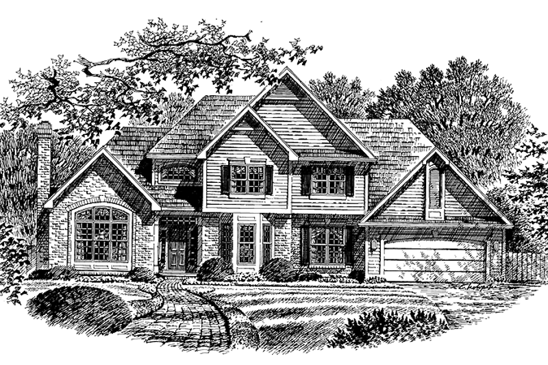 Architectural House Design - Traditional Exterior - Front Elevation Plan #316-136