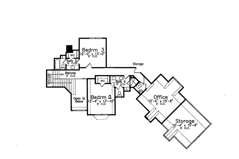 House Plan Design - Floor Plan - Upper Floor for Traditional House Plan #52-267 - 3 bed, 4 bath