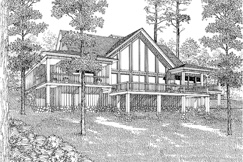 Dream House Plan - Exterior - Rear Elevation for Contemporary House Plan #17-2642 - 4 bed, 5 bath