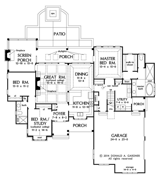 Craftsman Floor Plan - Main Floor Plan #929-998