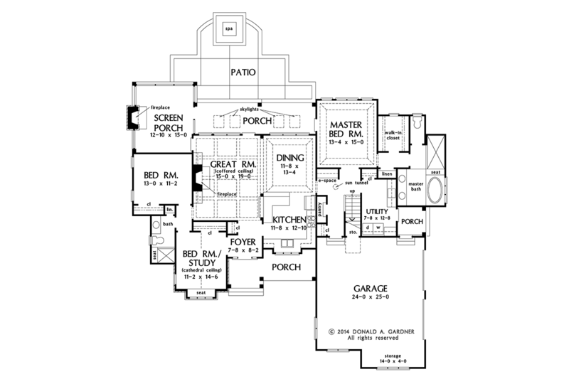 Craftsman Style House Plan - 3 Beds 2 Baths 1912 Sq/Ft Plan #929-998 ...