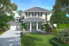 Home Plan - Colonial style home, elevation