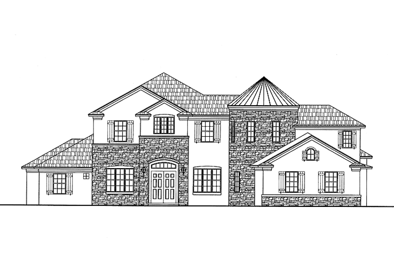 House Blueprint - Mediterranean Exterior - Front Elevation Plan #999-136