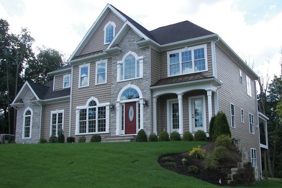 Exterior - Front Elevation 4 for Colonial House Plan #927-76 - 4 bed, 3.5 bath