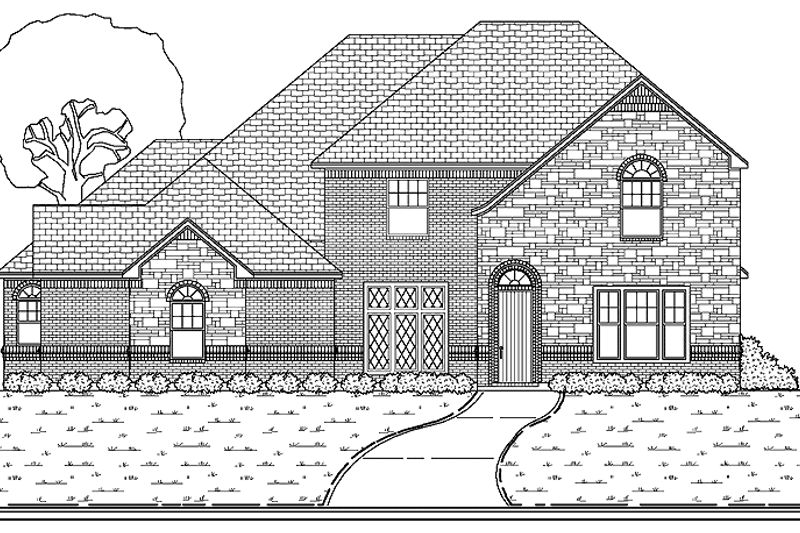 Dream House Plan - Tudor Exterior - Front Elevation Plan #84-735
