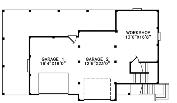 Dream House Plan - Mediterranean Floor Plan - Lower Floor Plan #991-17