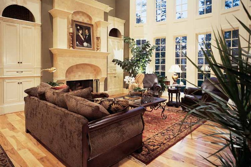 Architectural House Design - Interior - Family Room for European House Plan #54-181 - 4 bed, 4.5 bath