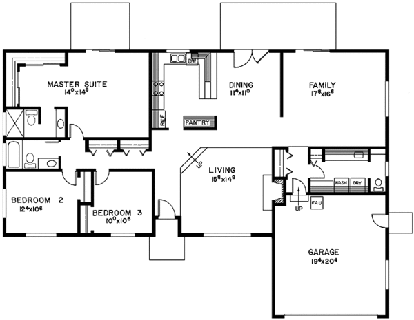 Dream House Plan - Ranch Floor Plan - Main Floor Plan #60-885