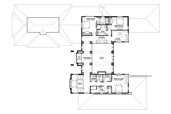 Floor Plan - Upper Floor for Contemporary House Plan #928-379 - 4 bed, 4.5 bath