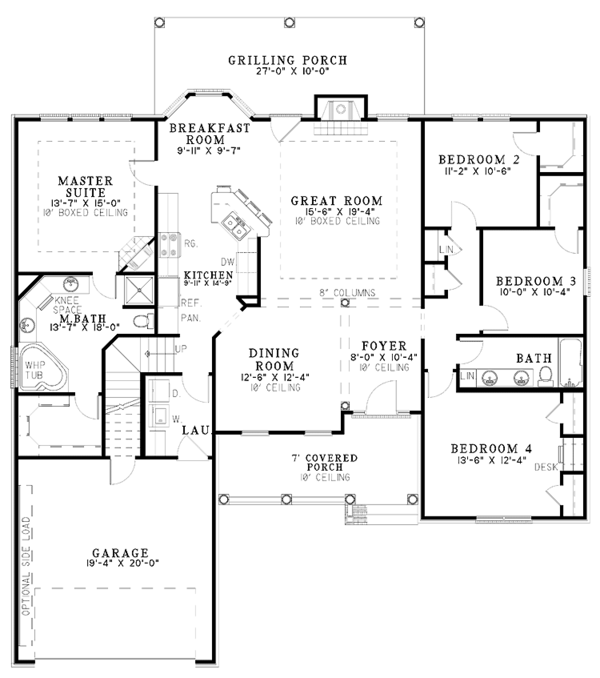 Home Plan - Colonial Floor Plan - Main Floor Plan #17-2892