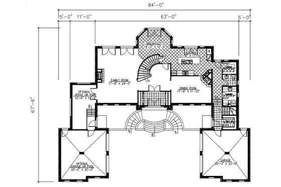 Floor Plan - Main Floor for Colonial House Plan #138-332 - 3 bed, 2.5 bath