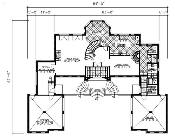 Colonial Floor Plan - Main Floor Plan #138-332