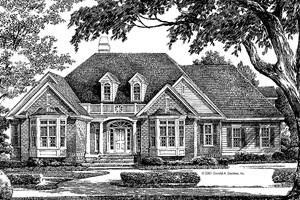 Colonial Exterior - Front Elevation Plan #929-595