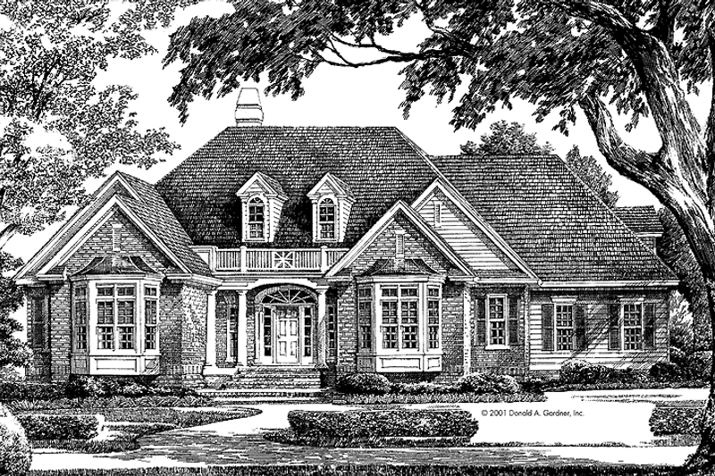 Architectural House Design - Colonial Exterior - Front Elevation Plan #929-595