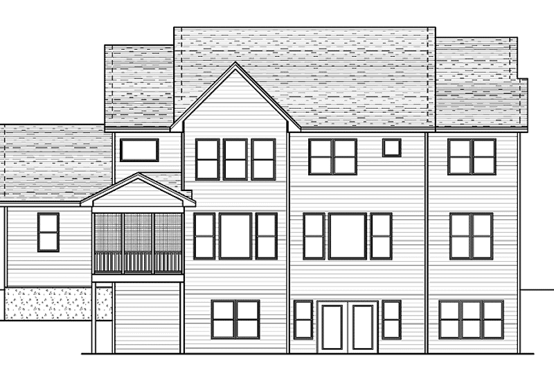 Home Plan - Exterior - Rear Elevation for Traditional House Plan #51-669 - 4 bed, 3.5 bath