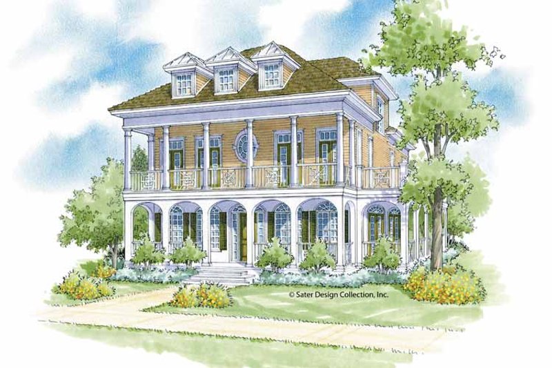 Home Plan - Exterior - Front Elevation 3 for Classical House Plan #930-400 - 3 bed, 3.5 bath