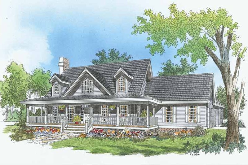 Architectural House Design - Country Exterior - Front Elevation Plan #929-208