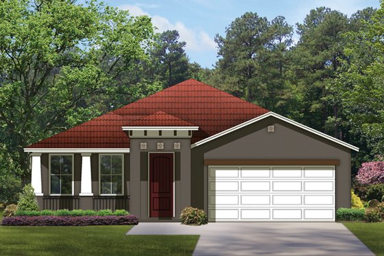 Exterior - Front Elevation 3 for Craftsman House Plan #1058-60 - 4 bed, 3 bath