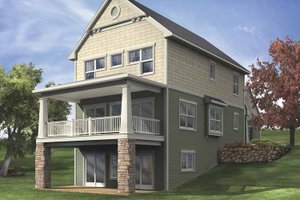 House Design - Country Exterior - Rear Elevation Plan #928-110