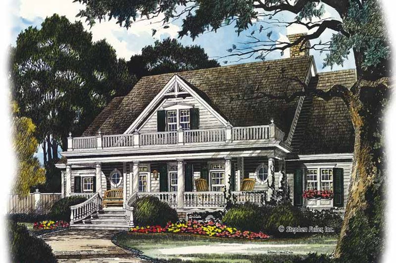 Home Plan - Exterior - Front Elevation 3 for Country House Plan #429-436 - 3 bed, 3.5 bath