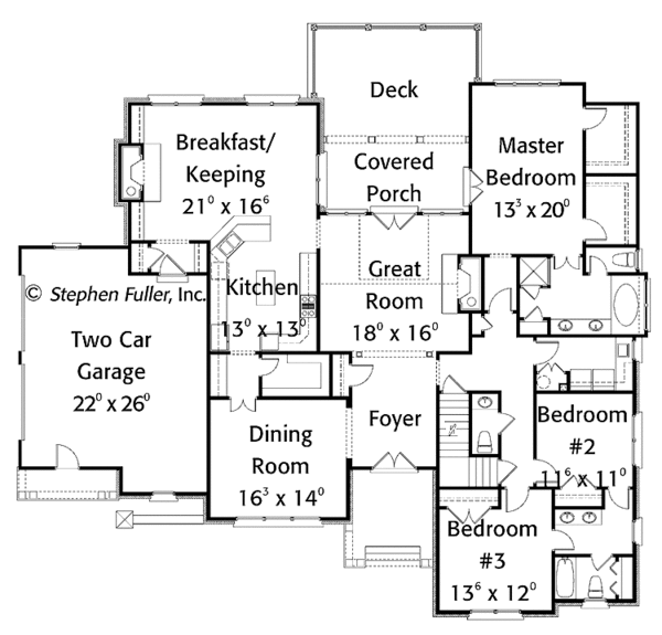 Architectural House Design - Bungalow Floor Plan - Main Floor Plan #429-376