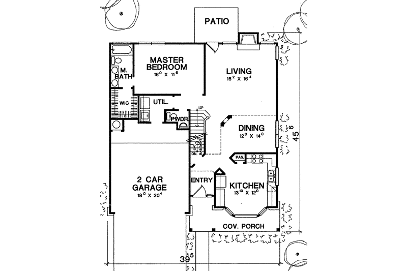 Home Plan - Floor Plan - Main Floor for Colonial House Plan #472-59 - 3 bed, 2.5 bath