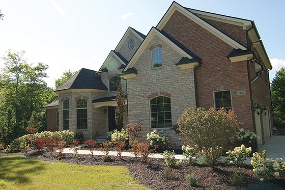 Exterior - Front Elevation 6 for European House Plan #1057-2 - 4 bed, 3.5 bath