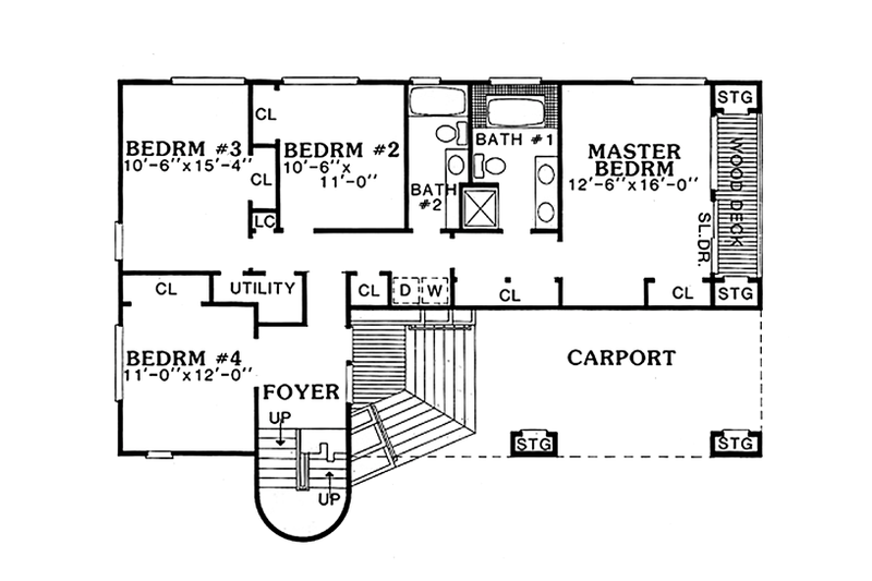 Dream House Plan - Floor Plan - Main Floor for Contemporary House Plan #314-280 - 4 bed, 2.5 bath