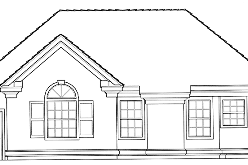 Home Plan - Exterior - Rear Elevation for Country House Plan #1037-5 - 2 bed, 1 bath