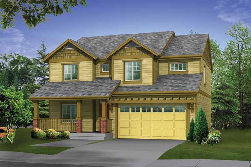 Home Plan - Exterior - Front Elevation 3 for Craftsman House Plan #569-21 - 4 bed, 2.5 bath