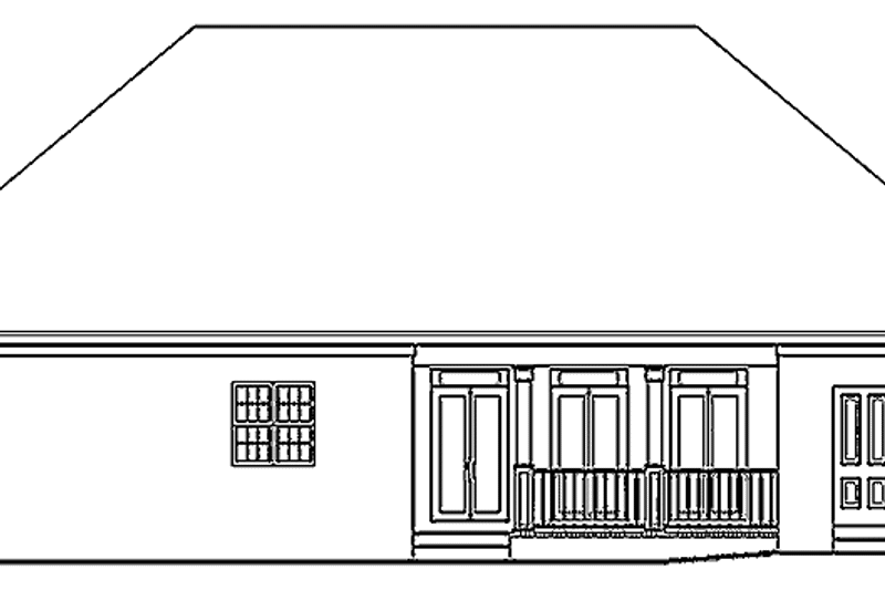Dream House Plan - Exterior - Rear Elevation for Country House Plan #44-200 - 3 bed, 3 bath