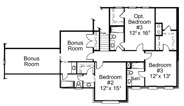 Home Plan - Country Floor Plan - Upper Floor Plan #429-392