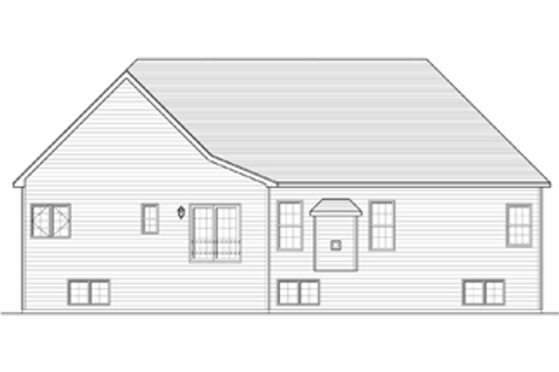Home Plan - Exterior - Rear Elevation for Ranch House Plan #1010-34 - 3 bed, 2.5 bath