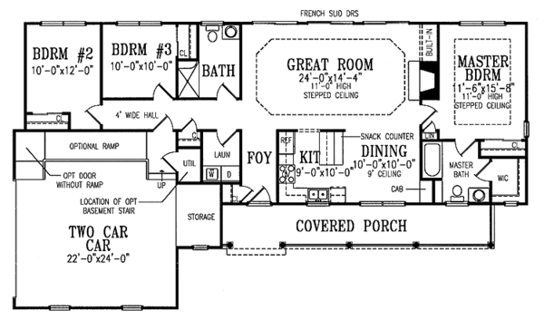 House Plan Design - Country Floor Plan - Main Floor Plan #314-205